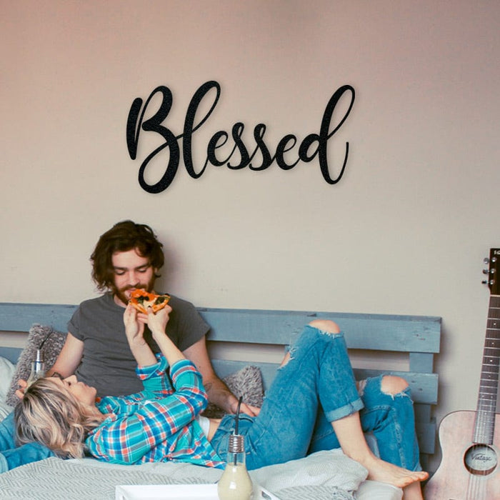 Blessed Metal Sign - Custom Metal Wall Art | Home Decor Gift for Family Room