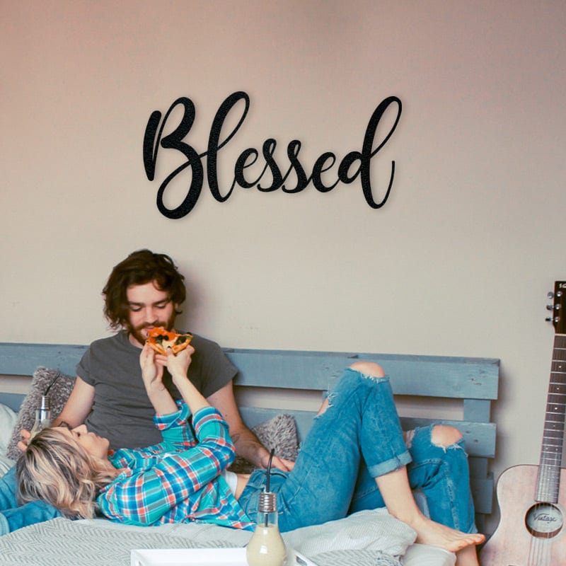 Blessed Metal Sign - Custom Metal Wall Art | Home Decor Gift for Family Room