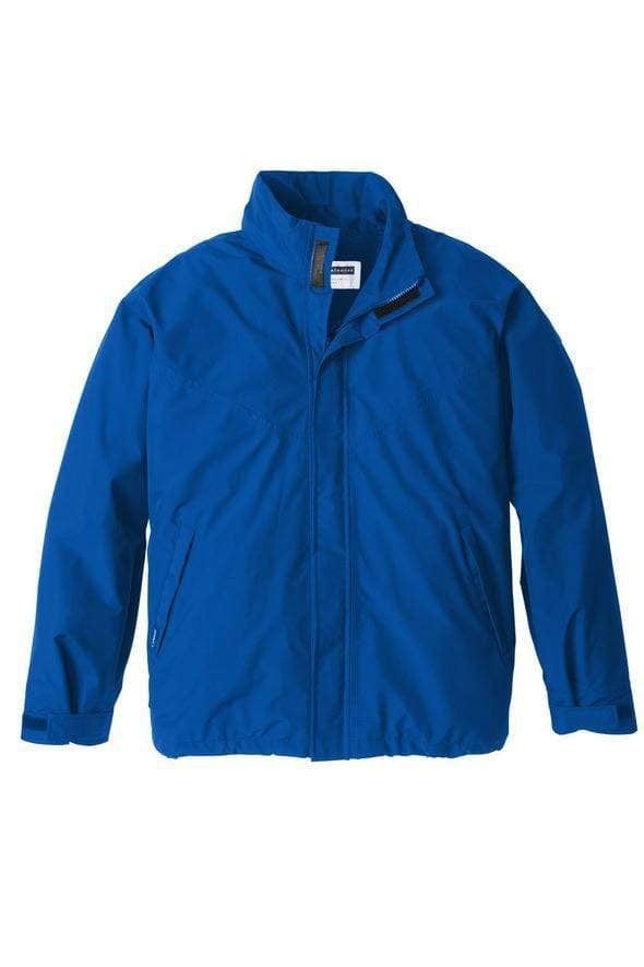 Blitz Waterproof Jacket: royal blue shell, front view.
