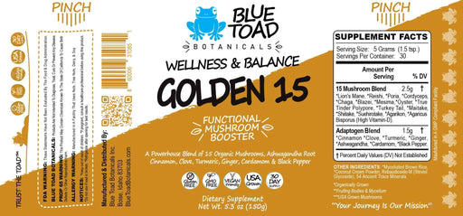 Blue Toad Botanicals® - GOLDEN 15 - Coffee Booster, Smoothie Booster, Powder Blend, Tea Blend | Delivery near me in ... Farm2Me #url#
