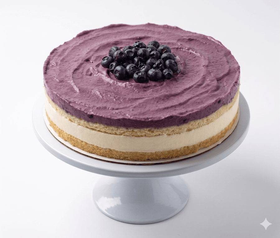 Andy Anand Sugar-Free Blueberry Lemon Mousse Cake, 2.6 lb – Keto & Diabetic-Friendly, Tangy Lemon Ganache, No Preservatives, Birthday Gift