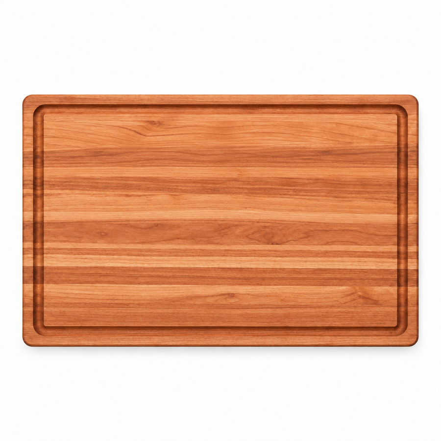 18 × 12 Cherry / Top Juice Groove / No Handles - top view
