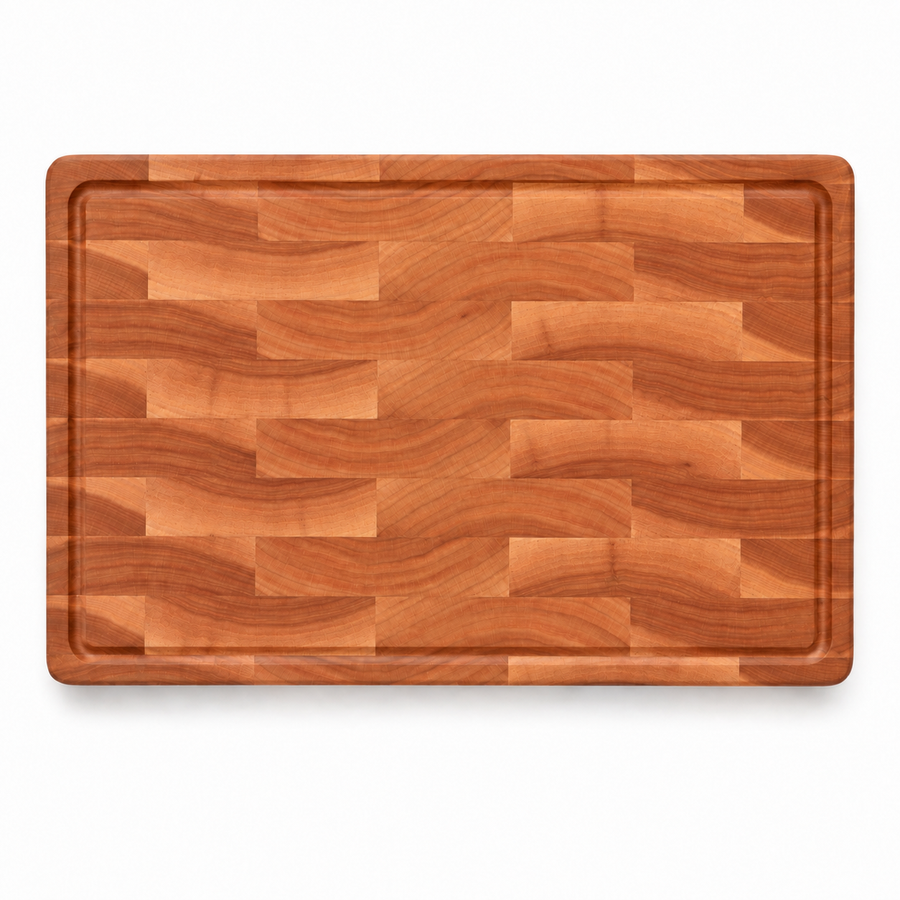 18 × 12 Cherry / Top Juice Groove / No Handles - top view