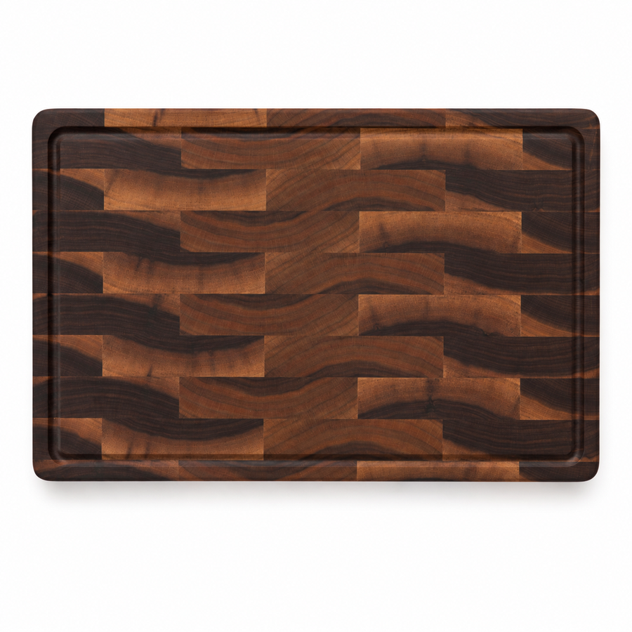18 × 12 Walnut / Top Juice Groove / No Handles - top view