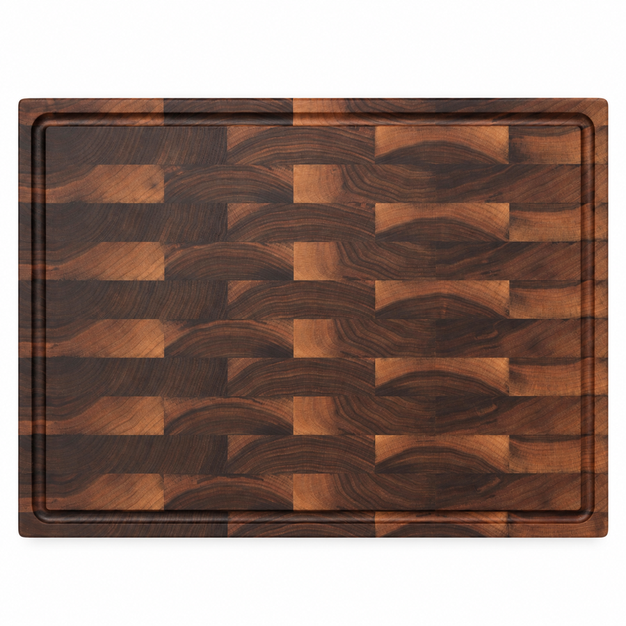 24 × 18 Walnut / Top Juice Groove / No Handles - top view