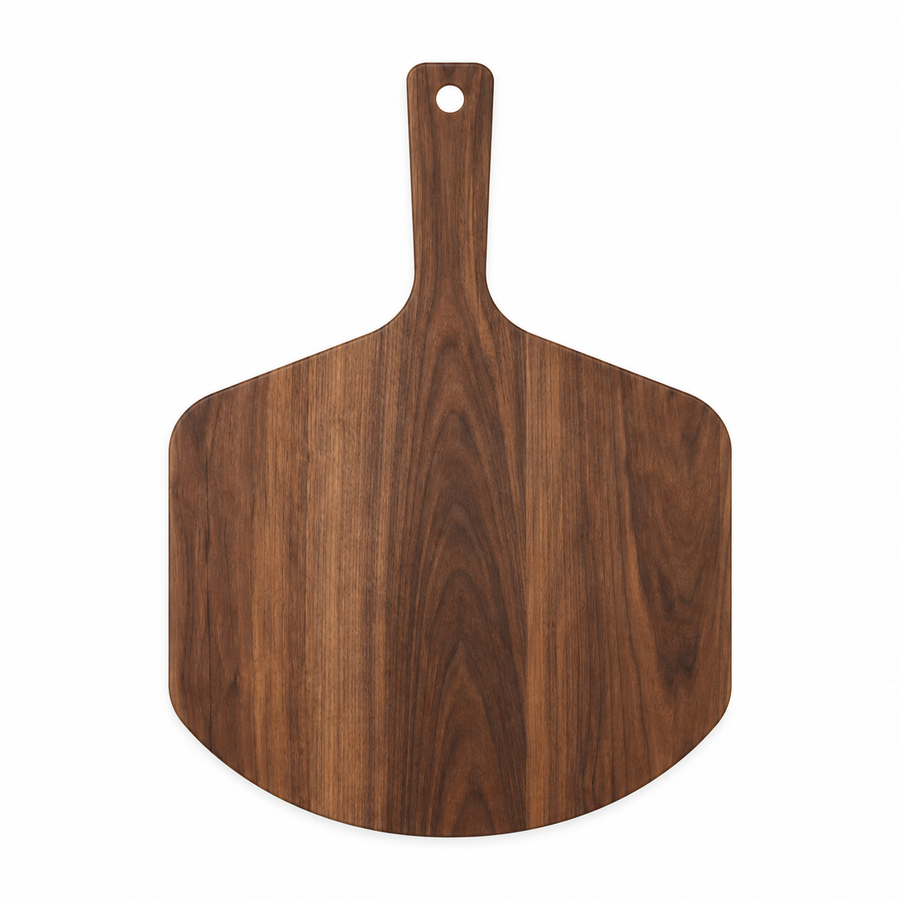22 × 16 Walnut / No Groove / Paddle Handle - top view