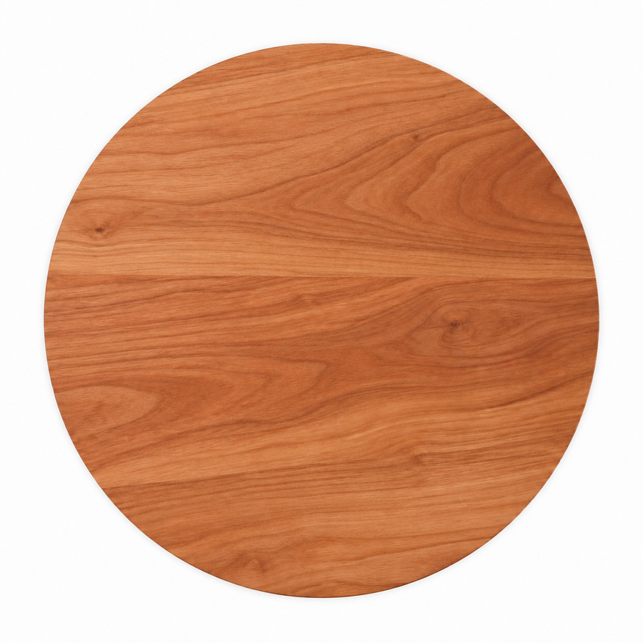 15-inch round Cherry / No Groove / No Handles - top view