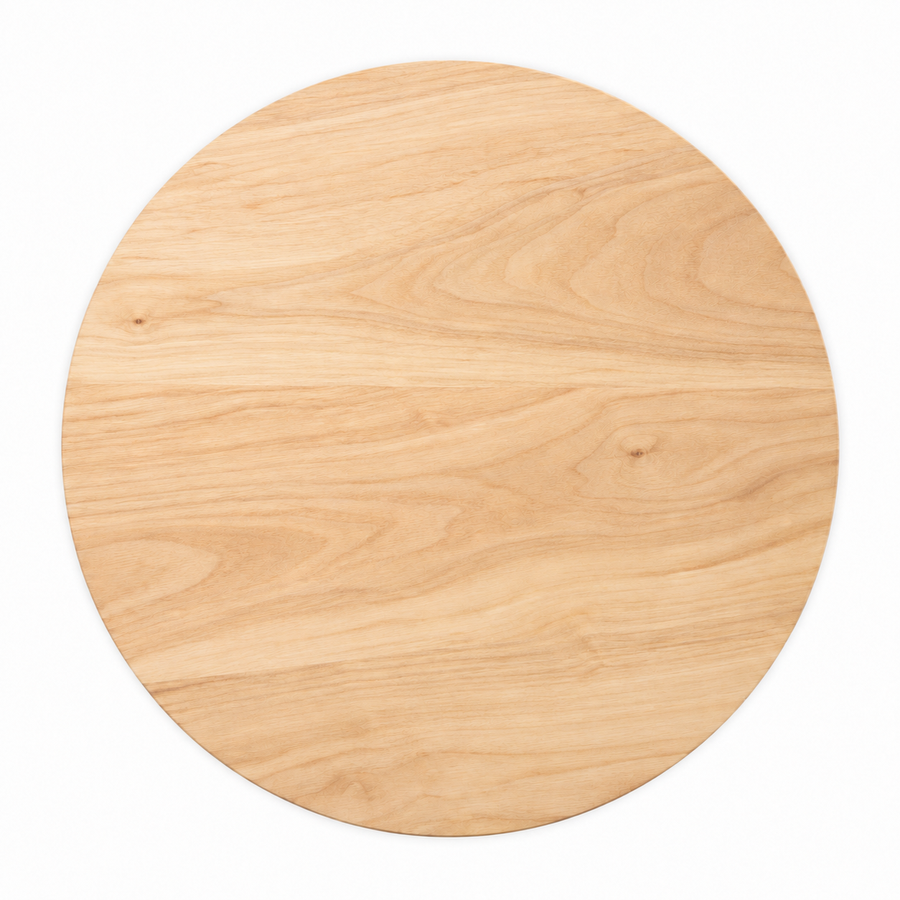 15-inch round Maple / No Groove / No Handles - top view