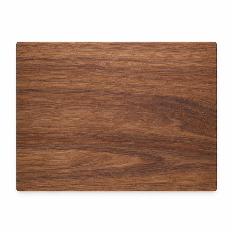 20 × 15 Walnut / Bottom Juice Groove / No Handles - top view