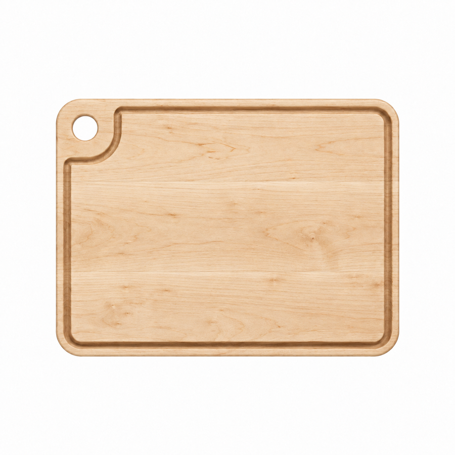 24 × 18 Maple / Juice Groove / Thumb-Hole Handle - top view