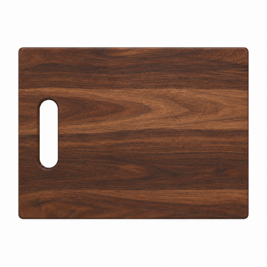 12 × 9 Walnut / No Groove / Single Handle - top view