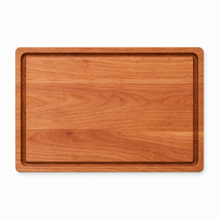 18 × 12 Cherry / Top Juice Groove / No Handles - top view