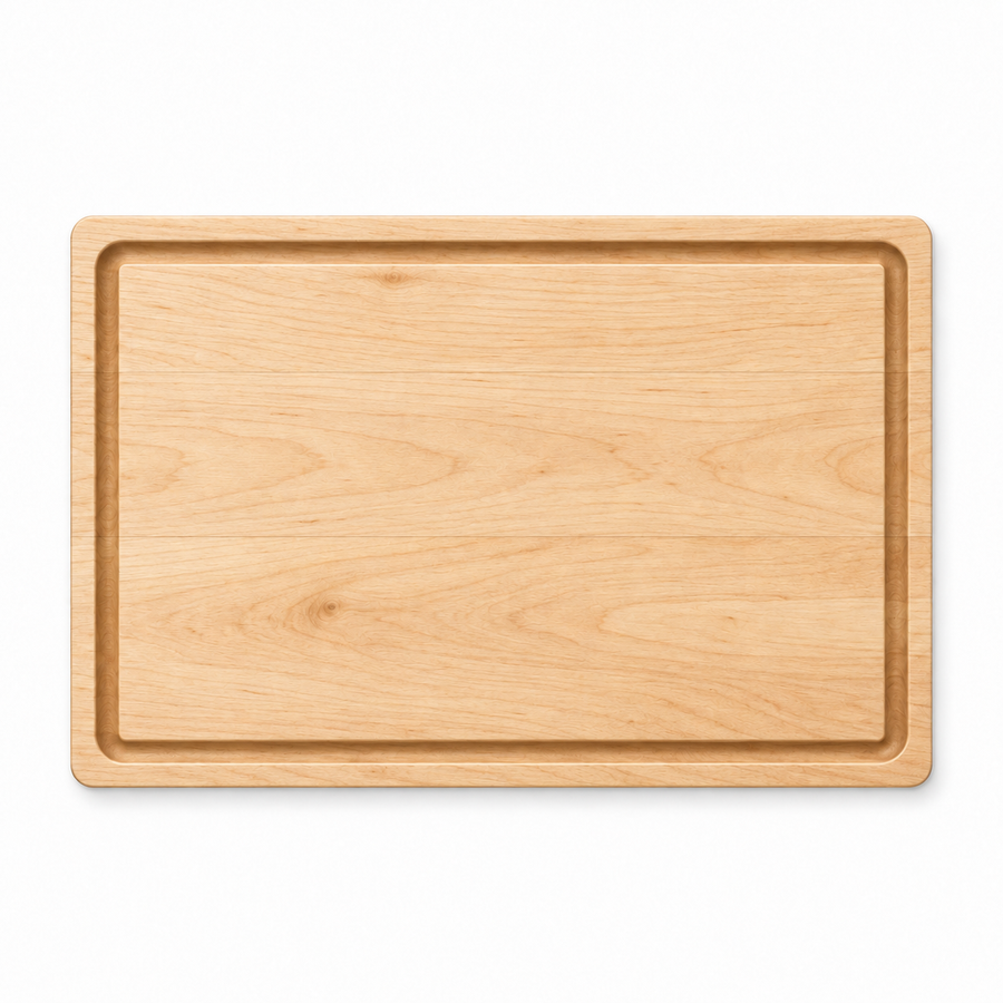 18 × 12 Maple / Top Juice Groove / No Handles - top view