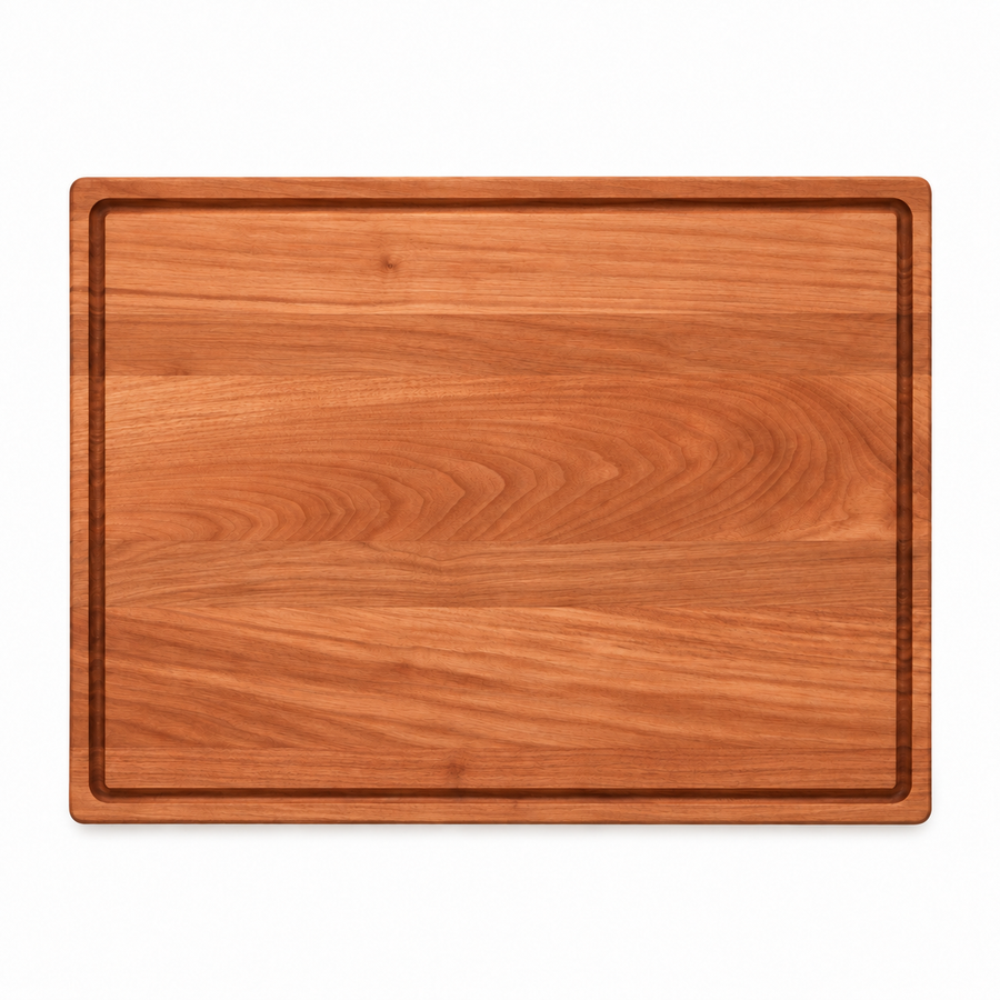 24 × 18 Cherry / Top Juice Groove / No Handles - top view