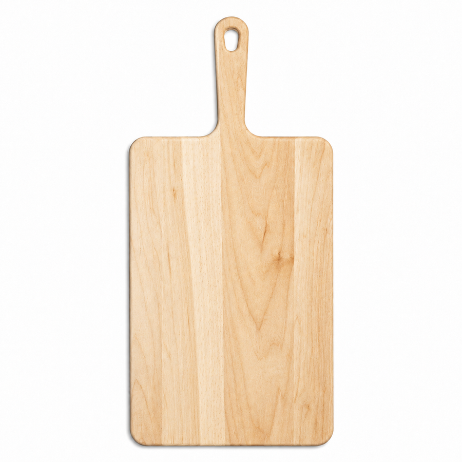 18 × 9 Maple / No Groove / Paddle Handle - top view