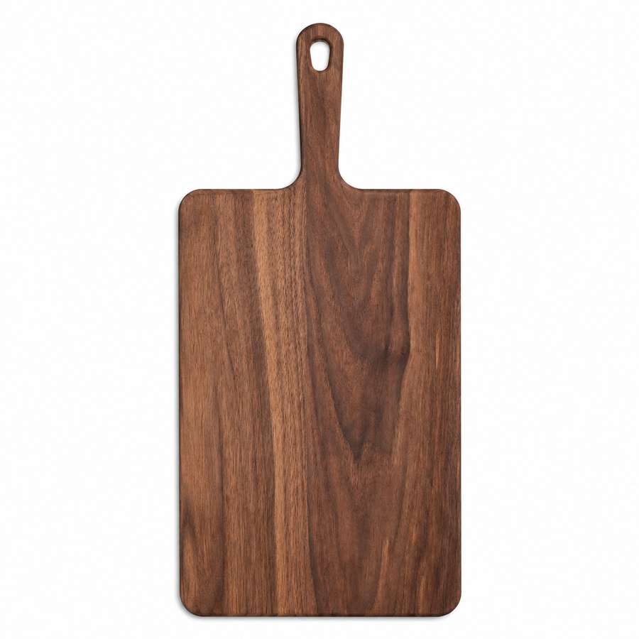 18 × 9 Walnut / No Groove / Paddle Handle - top view