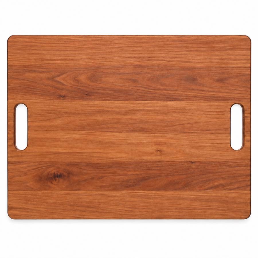 24 × 18 Cherry / No Groove / Cutout Handles - top view