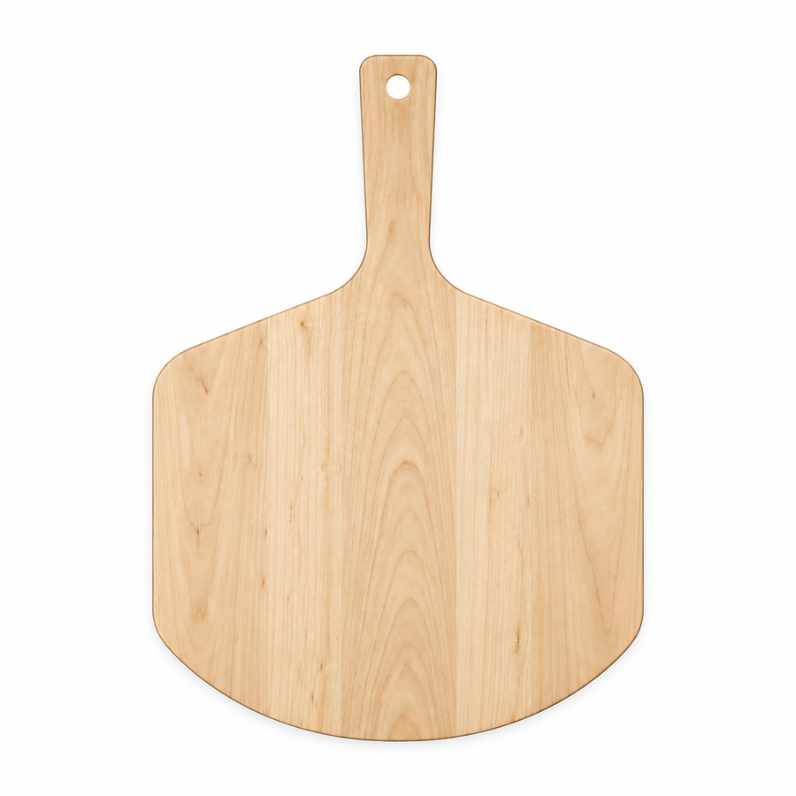 17 × 12 Maple / No Groove / Paddle Handle - top view