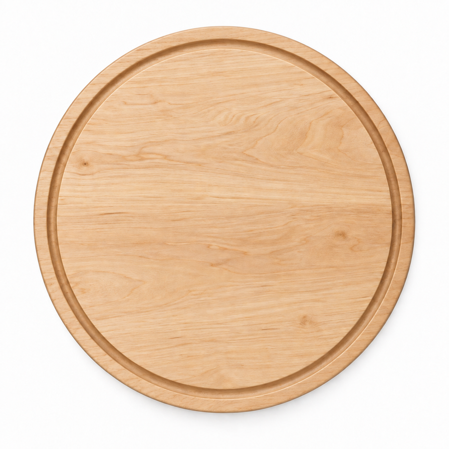 15-inch round Maple / Juice Groove / No Handles - top view