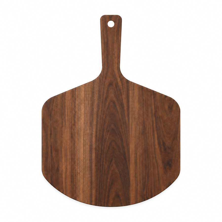 17 × 12 Walnut / No Groove / Paddle Handle - top view