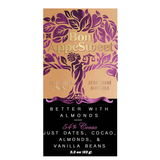 Bon AppeSweet - Date-Sweetened Almond Chocolate Bars - 12 x 2.2 oz - Snacks | Delivery near me in ... Farm2Me #url#