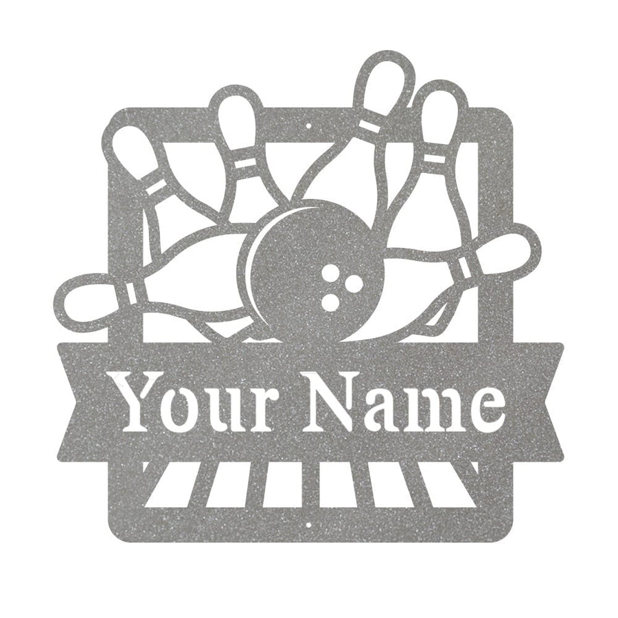 Bowling Monogram Metal Sign