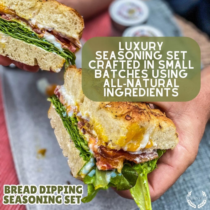 Bread Dipping Seasonings - Variety 6 Pack Collections & Gift Sets Gustus Vitae