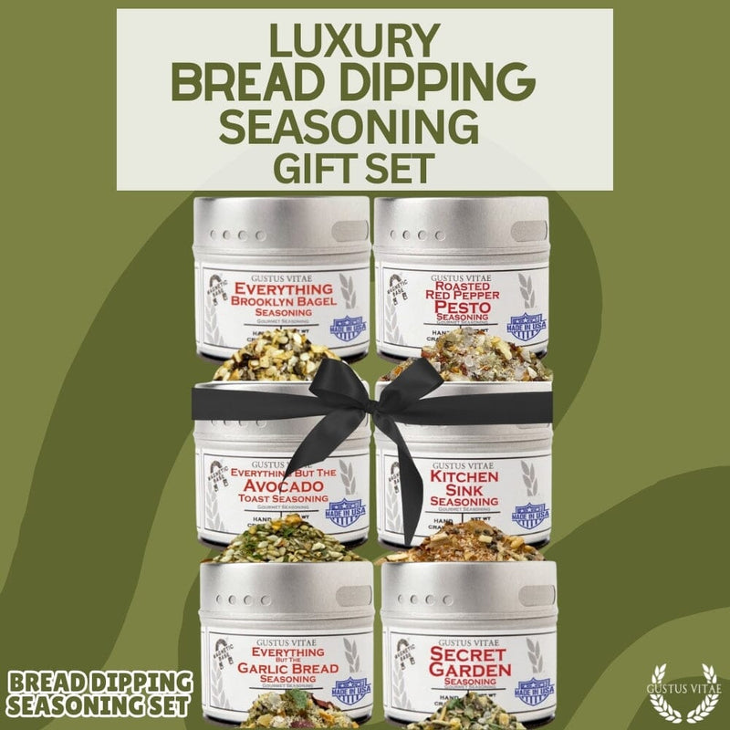 Bread Dipping Seasonings - Variety 6 Pack Collections & Gift Sets Gustus Vitae