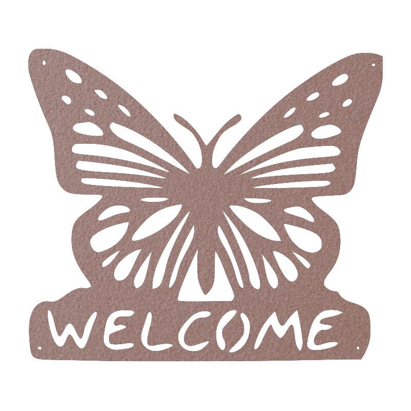 Butterfly Welcome Metal Sign