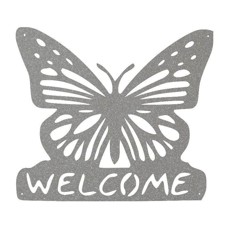 Butterfly Welcome Metal Sign