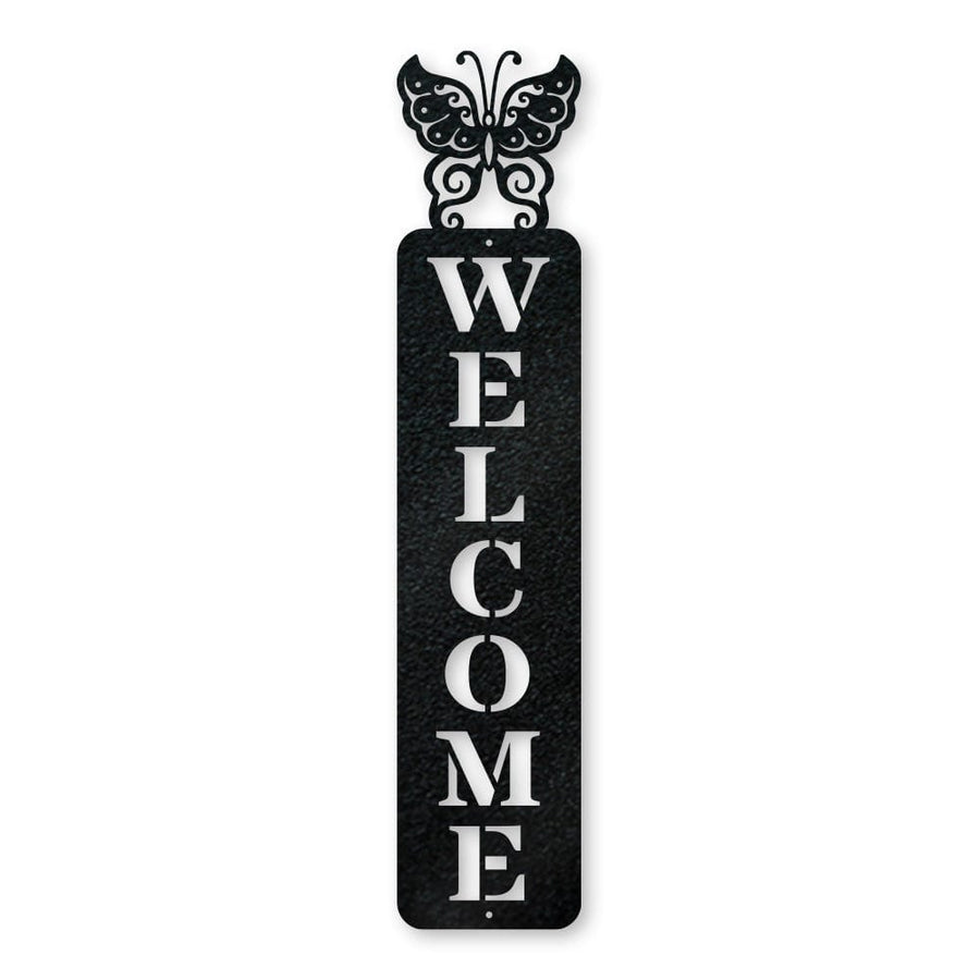 Butterfly Welcome Metal Sign