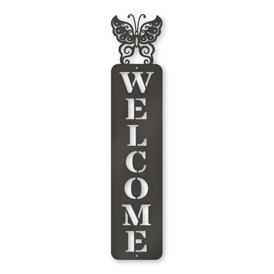 Butterfly Welcome Metal Sign
