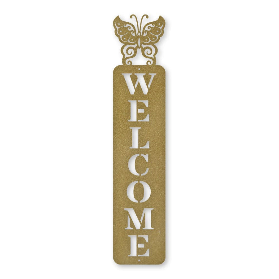 Butterfly Welcome Metal Sign