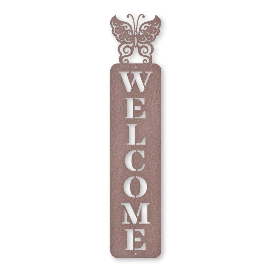 Butterfly Welcome Metal Sign