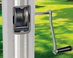 100' Internal Halyard Aluminum Flagpole - Apex Series - 12" x .500"