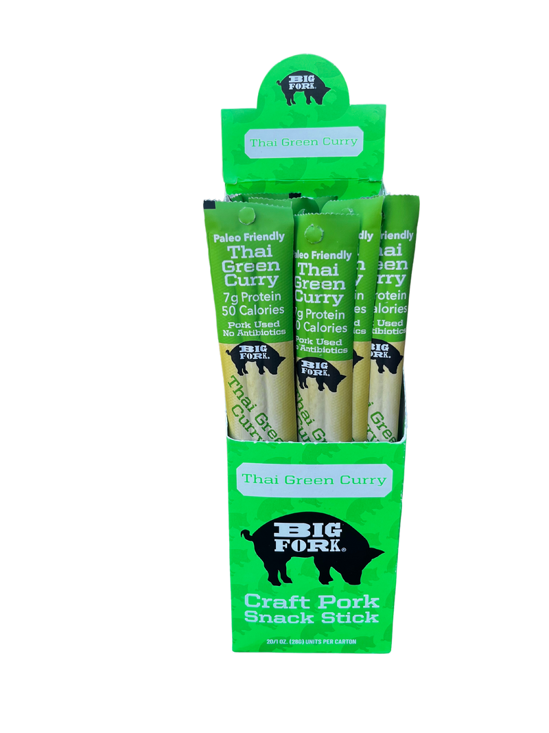 Craft Pork Snack Sticks - One Case (20 sticks) by Big Fork Brands
