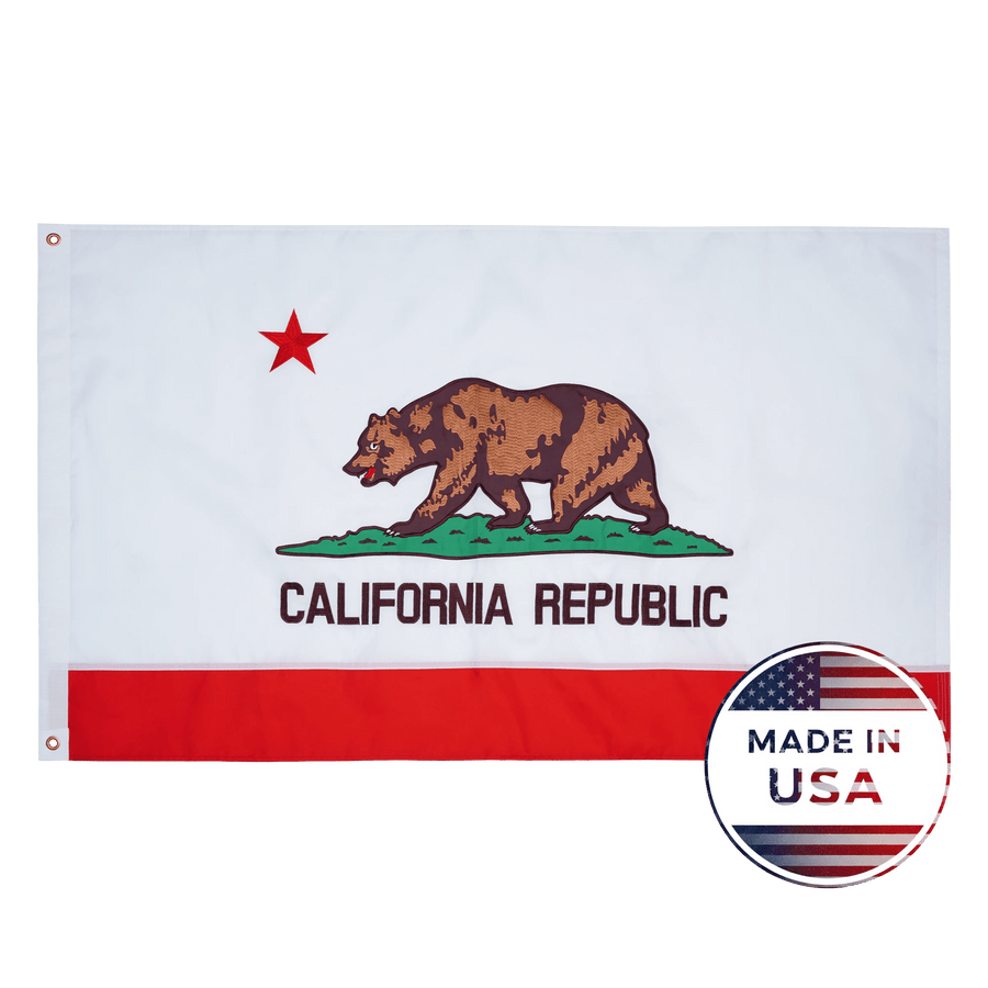 California State Flag shown flat