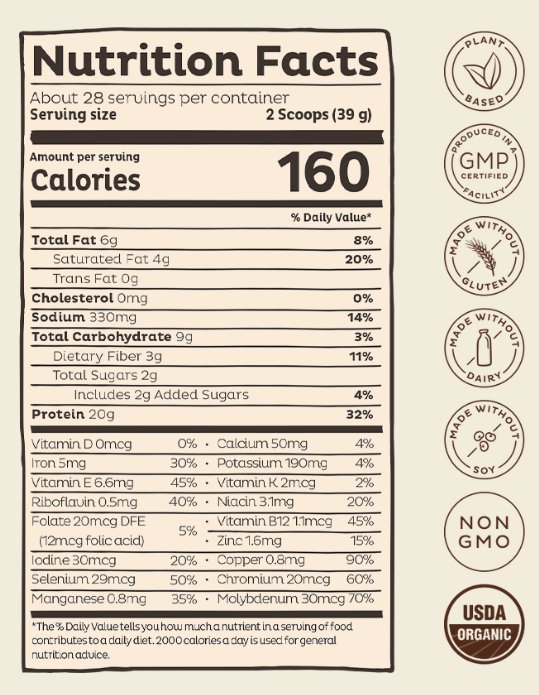 CampusProtein.com - Kos Organic Plant Protein - | Delivery near me in ... Farm2Me #url#