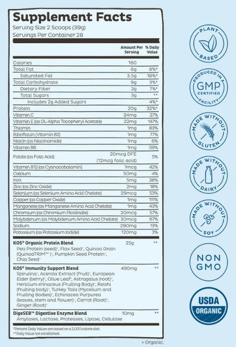 CampusProtein.com - Kos Organic Plant Protein - | Delivery near me in ... Farm2Me #url#