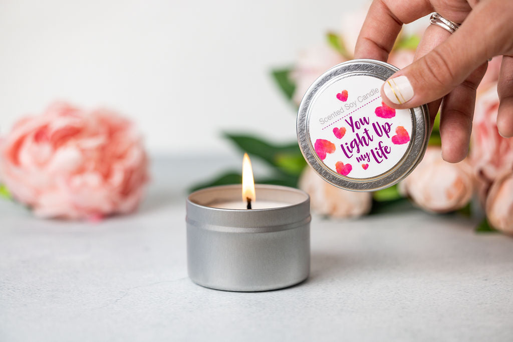 Trio of Tin Soy Candle - Scented with Bergamot and Lavender Essential oils by Lizush