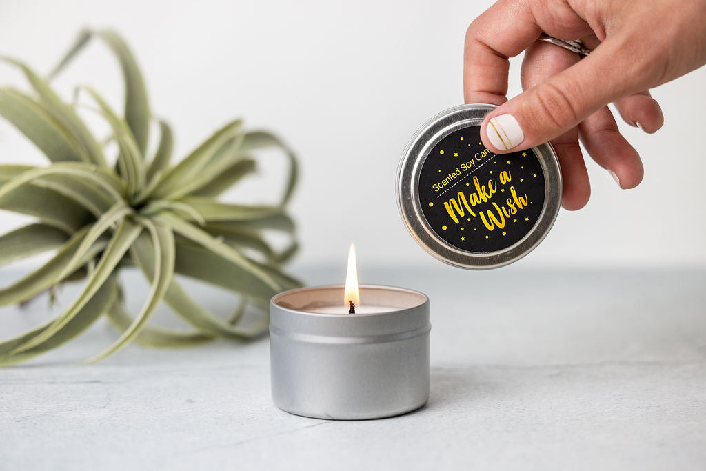 Trio of Tin Soy Candle - Scented with Bergamot and Lavender Essential oils by Lizush