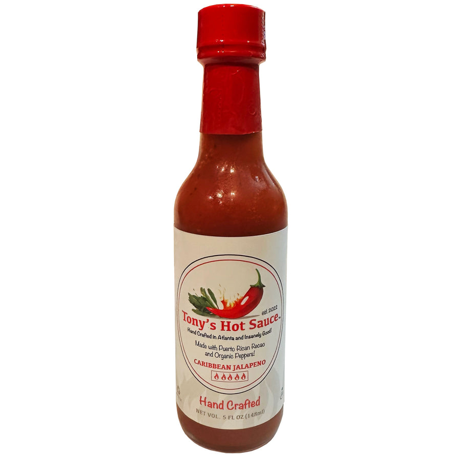 Tony's  Handcrafted Hot Sauce 5oz 3 Bottle Combo Set  "Asian Garlic, Caribbean Jalapeno & Hot Honey"