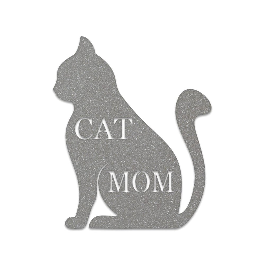 Metal Cat Decor - Cat Mom Sign | Feline Home Decor & Cat Wall Art Gift