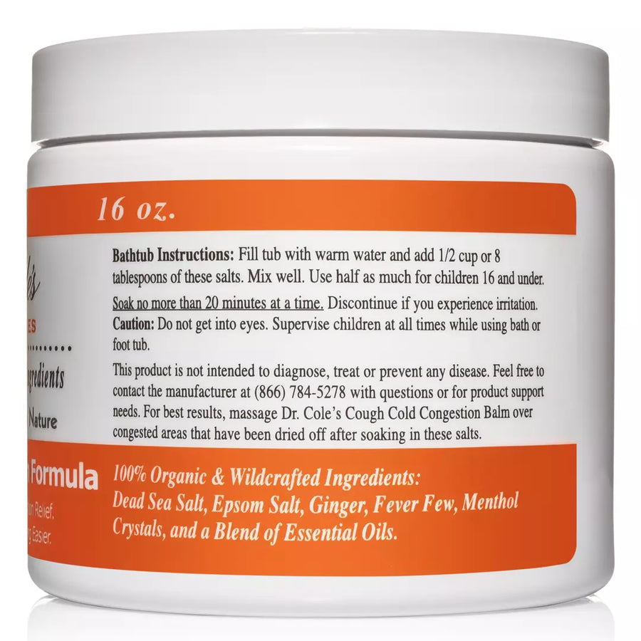 28 - Dr. Cole's Organic Cough Cold Congestion Bath Salts