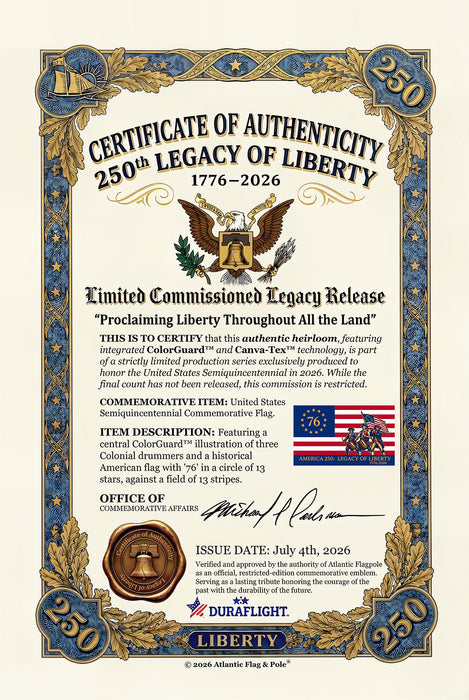 America 250: Legacy of Liberty Flag (1776-2026) – Official Commemorative Issue | DURA-FLIGHT™ Limited Edition Heavy Duty 3’x5’