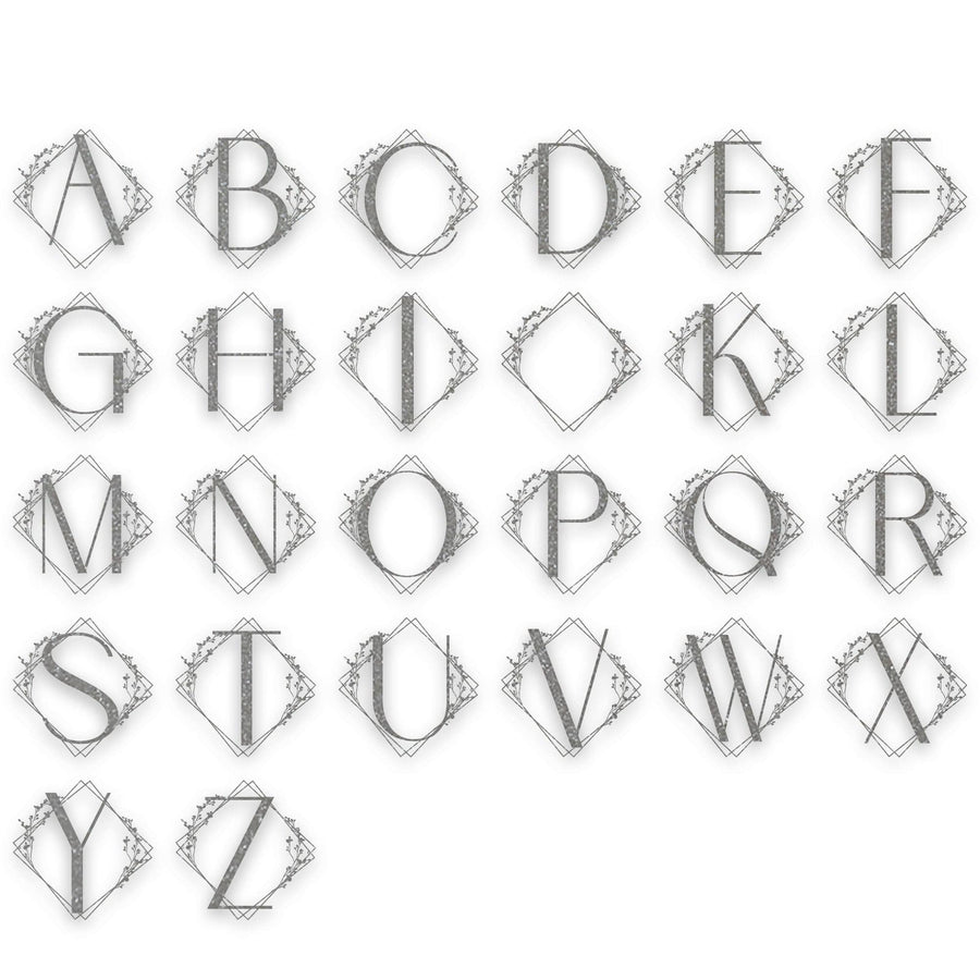 Chic Modern Single Letter Metal Sign