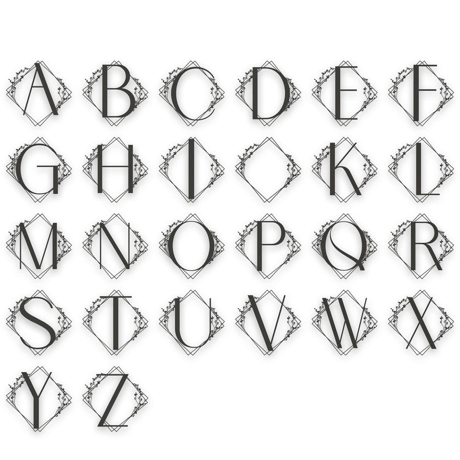 Chic Modern Single Letter Metal Sign