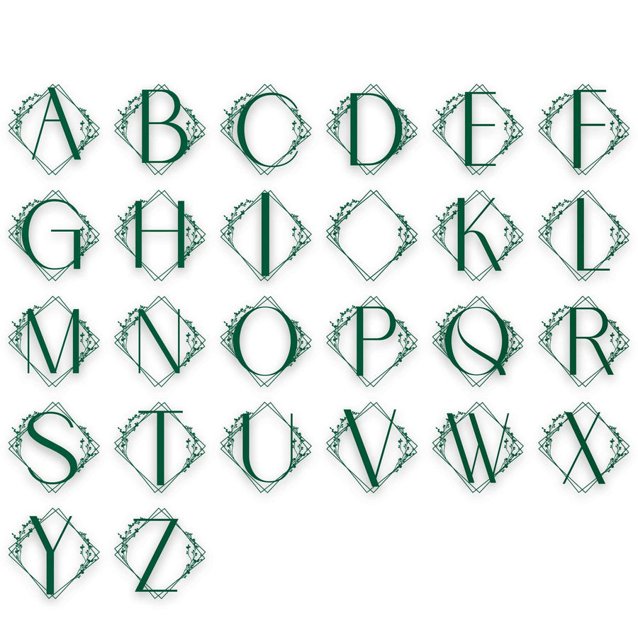 Chic Modern Single Letter Metal Sign