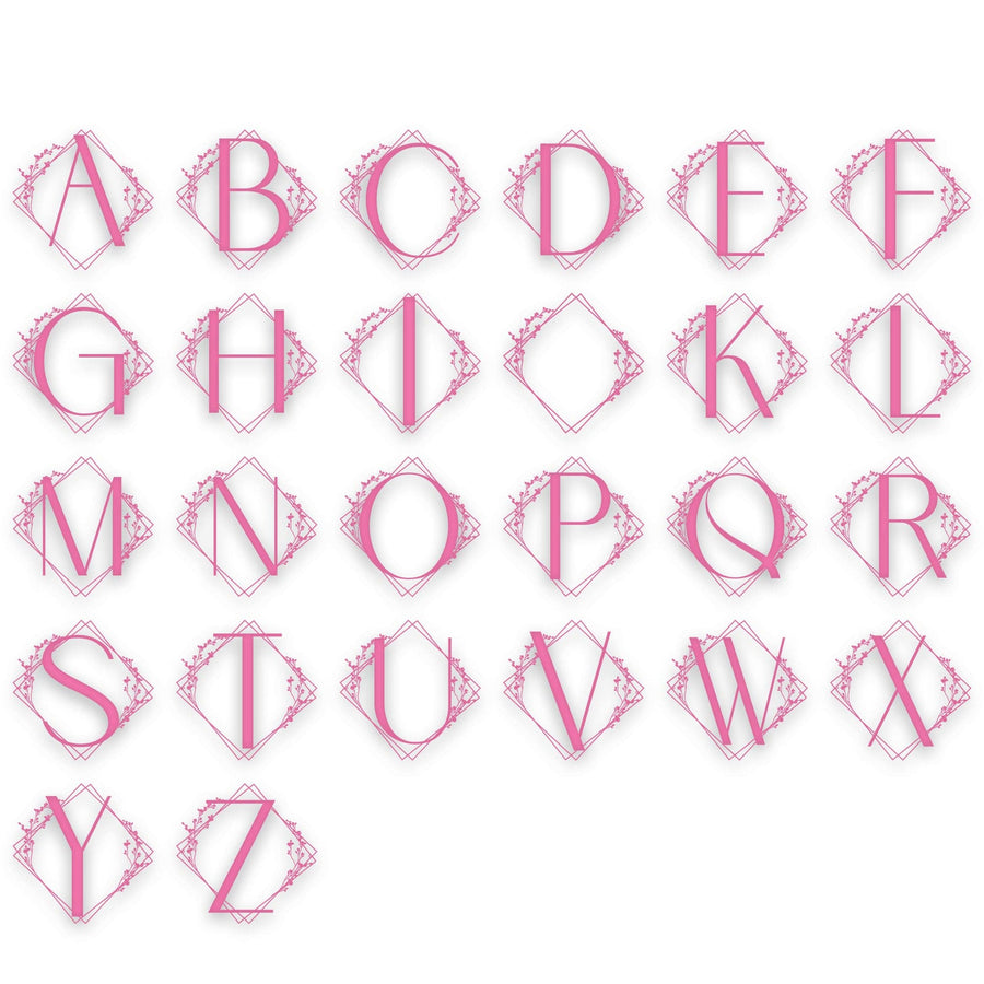 Chic Modern Single Letter Metal Sign
