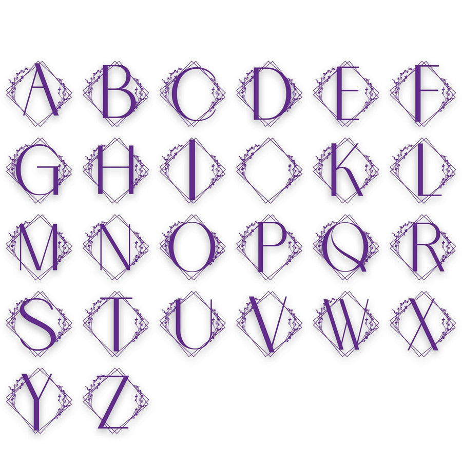 Chic Modern Single Letter Metal Sign